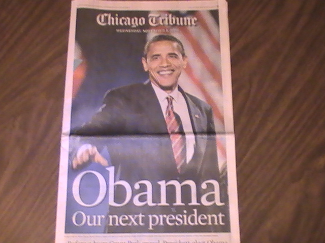 Barack Obama - Nov 5, 2008 Edition of the Chicago Tribune